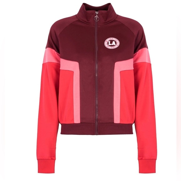 Juicy Couture Claret JXJC Colorblock Tricot Track Jacket Size Large - Picture 3 of 12
